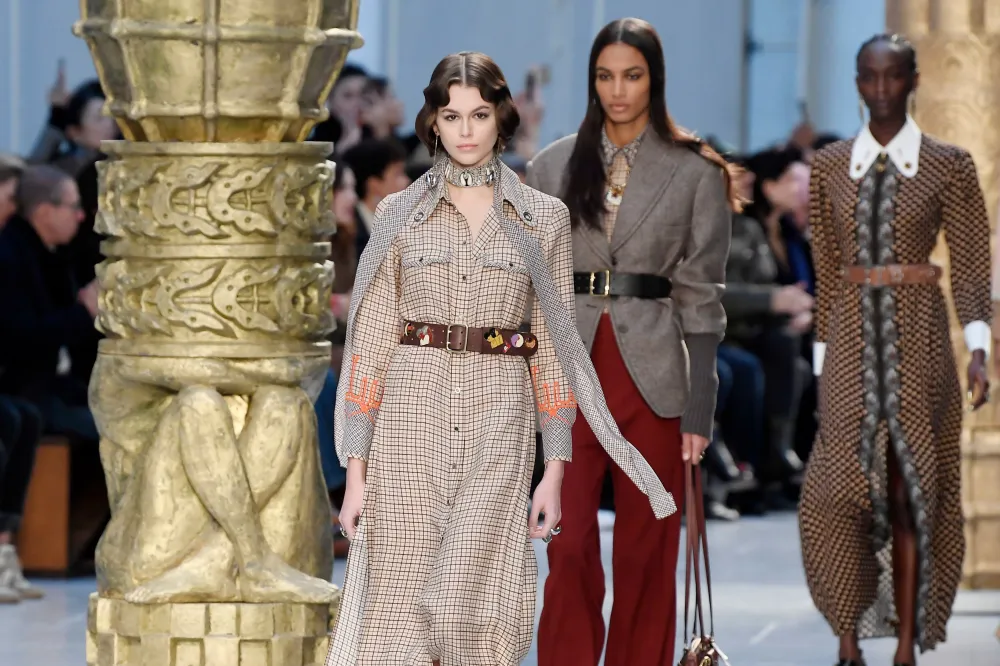 Kaia Gerber and models on the catwalkChloe show, Runway, Fall Winter 2020, Paris Fashion Week, France - 27 Feb 2020